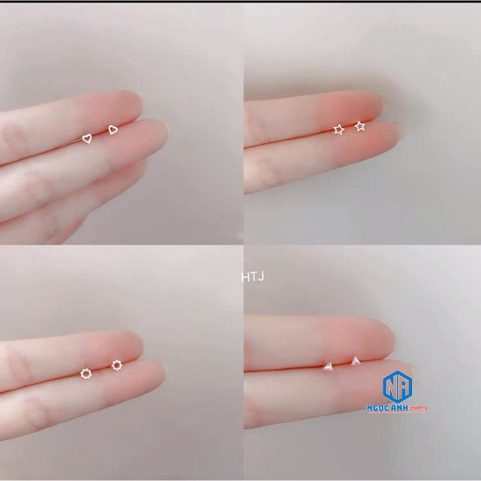 Bông Tai Nụ Bạc,,  mẫu bông nhỏ , dễ thương. Bạc_Ngọc Anh