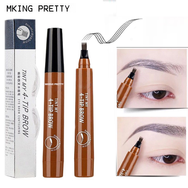 Bút Kẻ Lông Mày Dạng Phẩy Sợi 4D SUAKE Chống Thấm Nước Thời Trang Độc Đáo