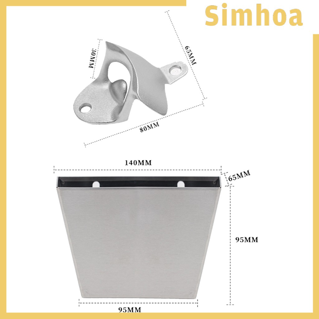 [SIMHOA] Club Retro Wall Mounted Bottles Opener with White Cap Barrel Holder Present