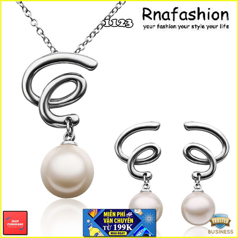 SET DÂY CHUYỀN NỮ + BÔNG TAI THỜI TRANG SÀNH ĐIỆU SH1123