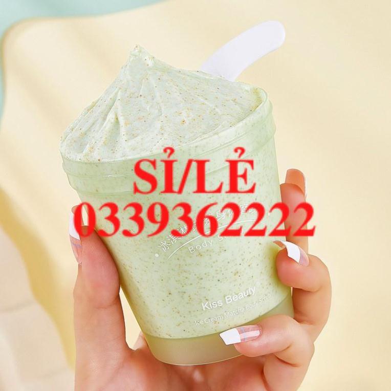 [ CHÍNH HÃNG ] Tẩy da chết matcha trà xanh Kiss Beauty Body Scrub 200G Sena Beauty  HAIANHSHOP