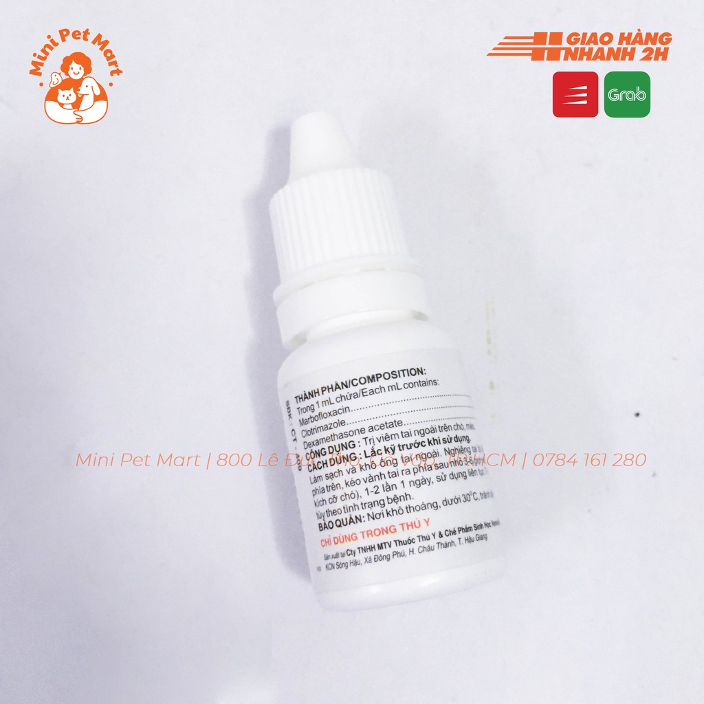 Thuốc nhỏ trị viêm tai ngoài cho chó mèo VEMEDIM 10ml