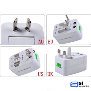 Ổ Cắm Du Lịch Đa Năng Có 2 Cổng USB