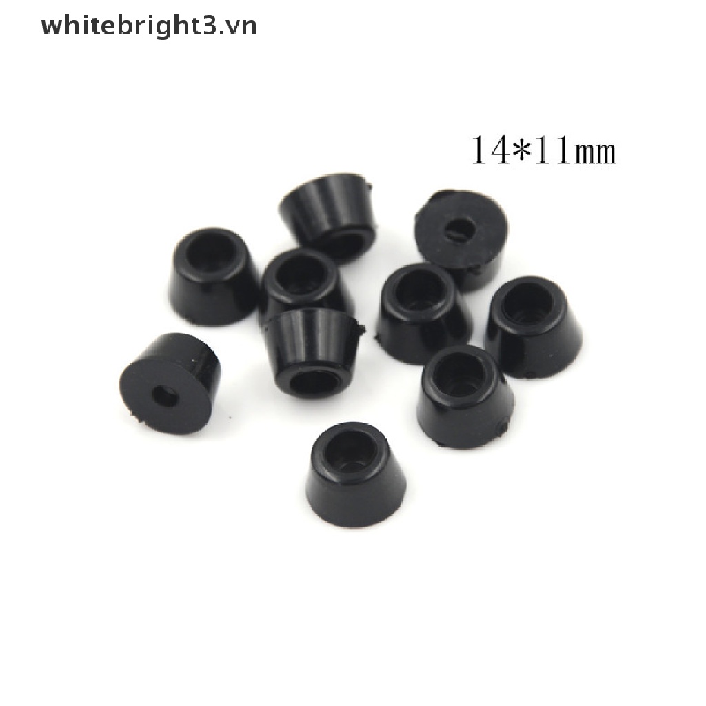 Set 10 miếng đệm cao su tròn màu đen chống va đập dành cho chân tủ