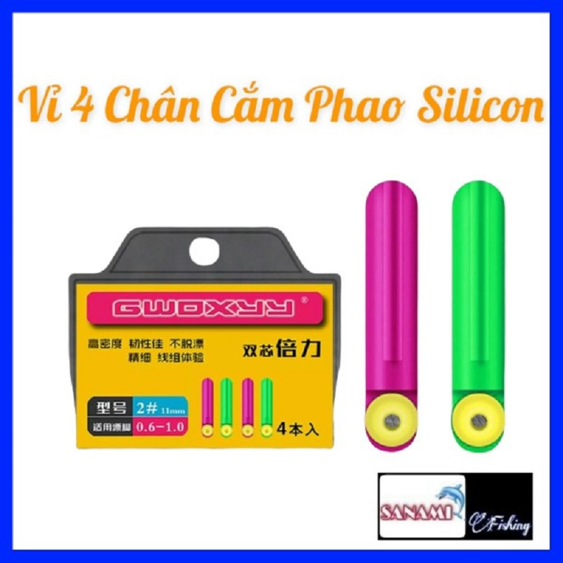 Chân Cắm Phao Câu Đài Silicon (Vỉ 4 Chiếc) PK-21 - Sanami Fishing