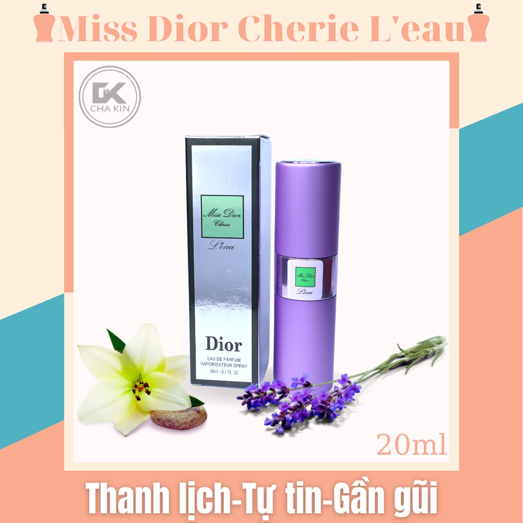 Miss Dior Cherie L'eau - Nước Hoa Mini Cao Cấp Chính Hãng Nam Nữ - 20ml - Lưu Hương Lâu