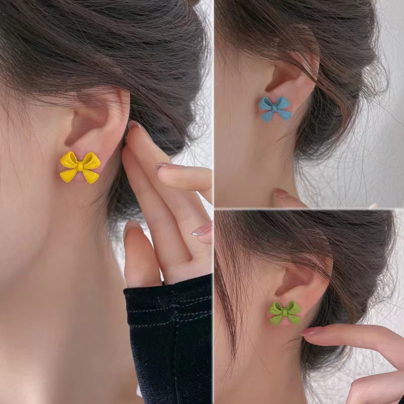 Bông Tai S925 Hình Nơ Dễ Thương Dành Cho Nữ