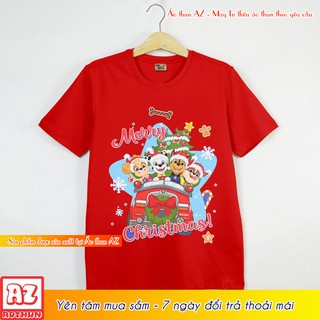Áo thun Chó cứu hộ Paw Patrol Noel siêu đẹp - Có size trẻ em M2836