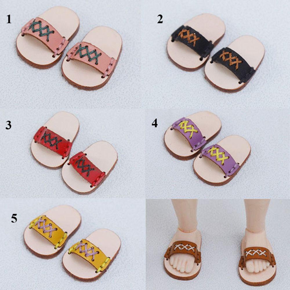 Giày Búp Bê Da Bò 5 Màu Tự Chọn Cho Búp Bê OB11 Tỉ Lệ 1 / 11