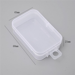 Transparent Plastic Storage Box Rectangle Round Container Compartment Box For Jewelry Beads Accessories Nail Art Organize Case