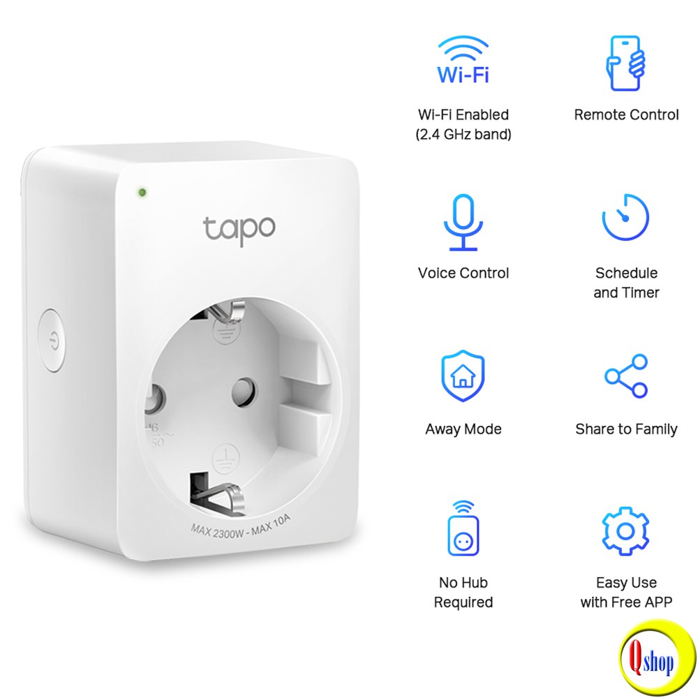 Ổ Cắm Điện Wifi Thông Minh TP-Link Tapo P100 | Hàng Chính Hãng | Bảo Hành 24 Tháng
