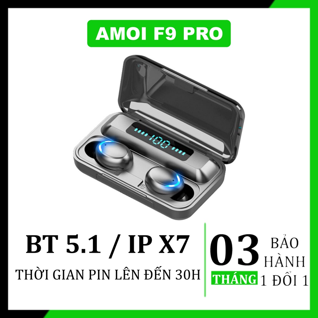 Tai nghe Bluetooth True Wireless Amoi F9 Pro V5.1 cảm ứng vân tay