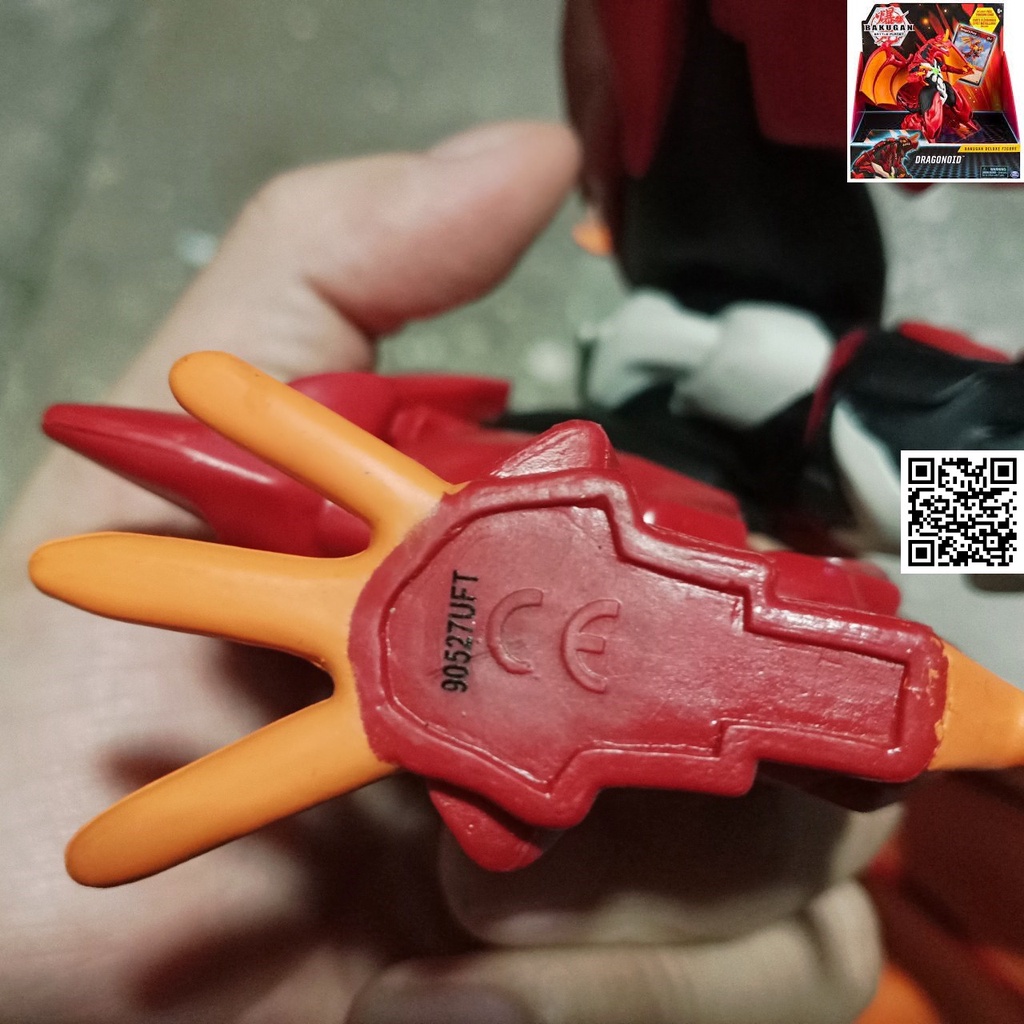 1813 Mô hình khớp lớn Chiến Binh Rồng lửa đỏ Anime BAKUGAN BATTLE PLANET DRAGONOID chính hãng có code