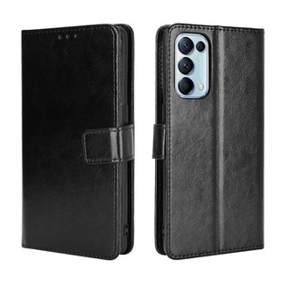 Bao da điện thoại chất liệu PU nắp lật dạng ví cho OPPO Reno 5