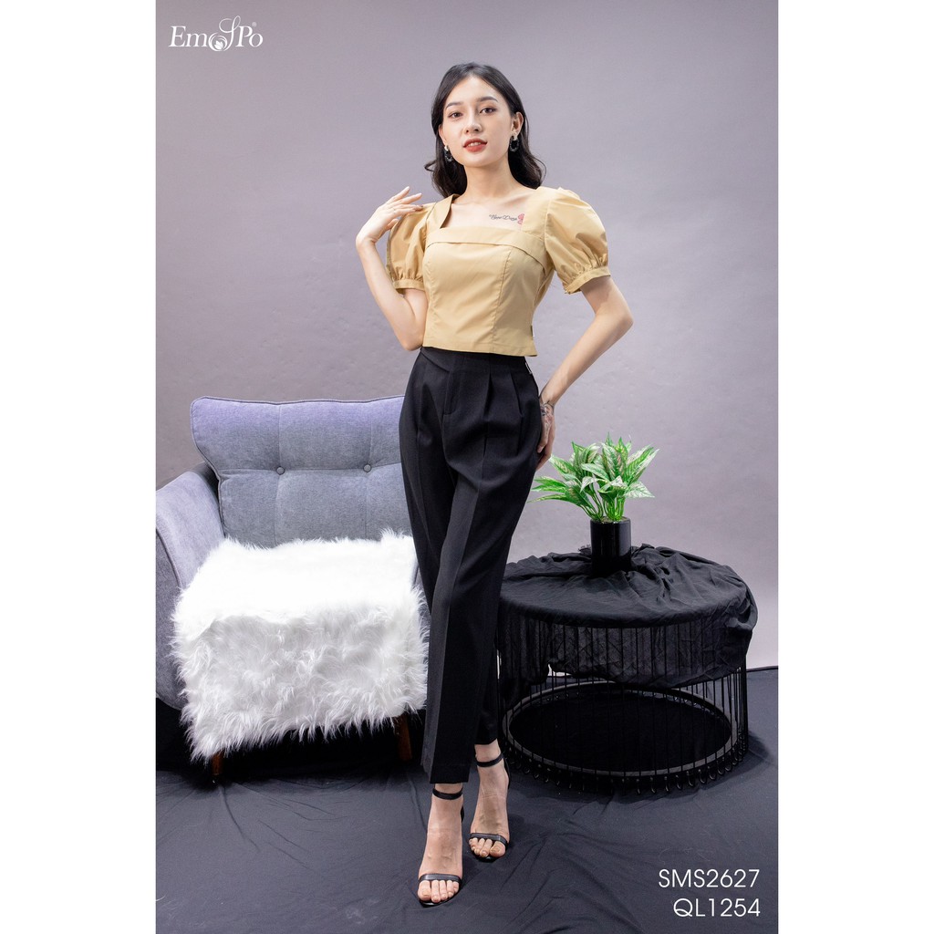 Quần baggy, ly bung, cài cúc lệch Emspo QL1254