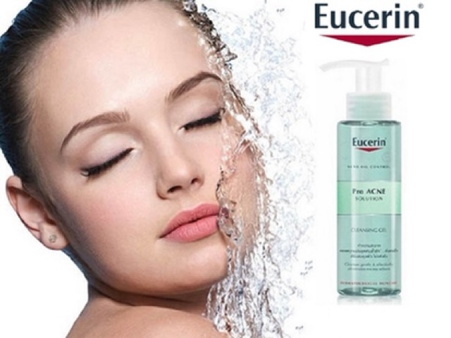 Gel rửa mặt giảm mụn Eucerin ProAcne Solution Cleansing Gel