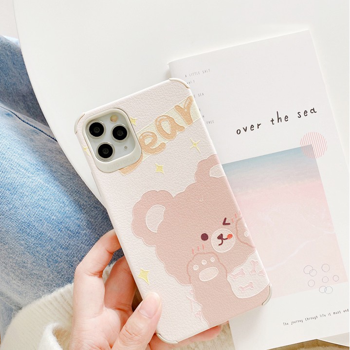 Ốp lưng iphone Gấu lông xù da viền chống va đập 5/5s/6/6plus/6s/6splus/7/7plus/8/8plus/x/xr/xs/11/12/pro/max/plus/promax | BigBuy360 - bigbuy360.vn
