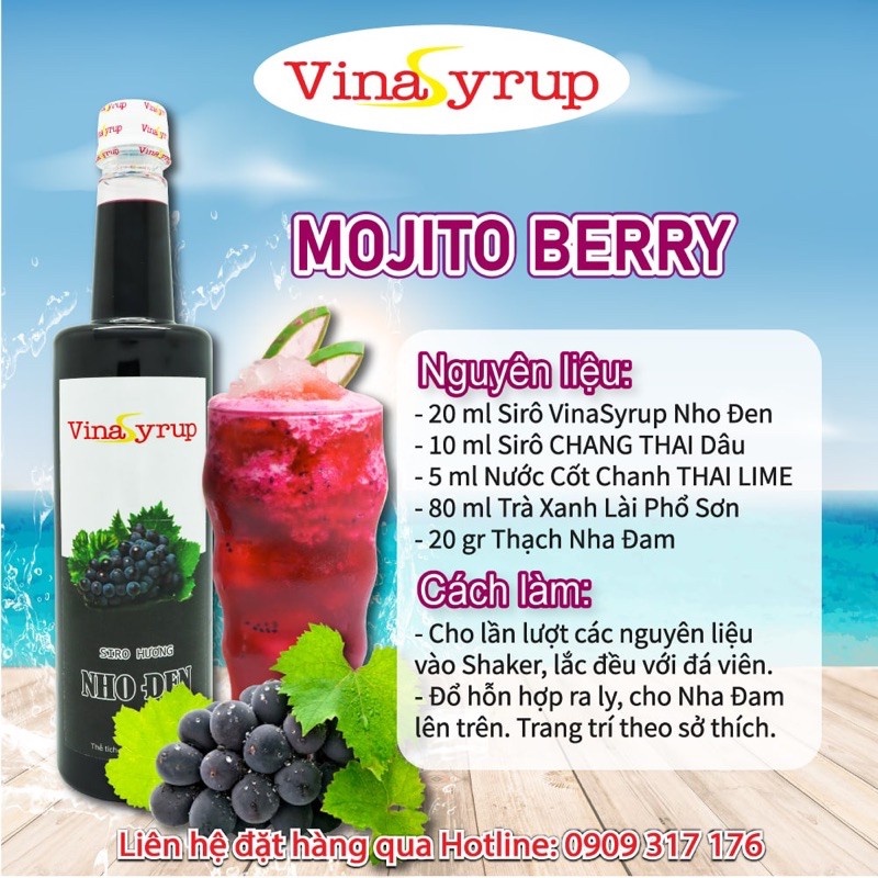 Siro Nho Đen VinaSyrup 750ml