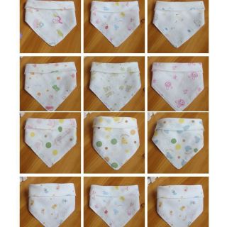 Khăn yếm xô 4 lớp cho bé (có cúc bấm)