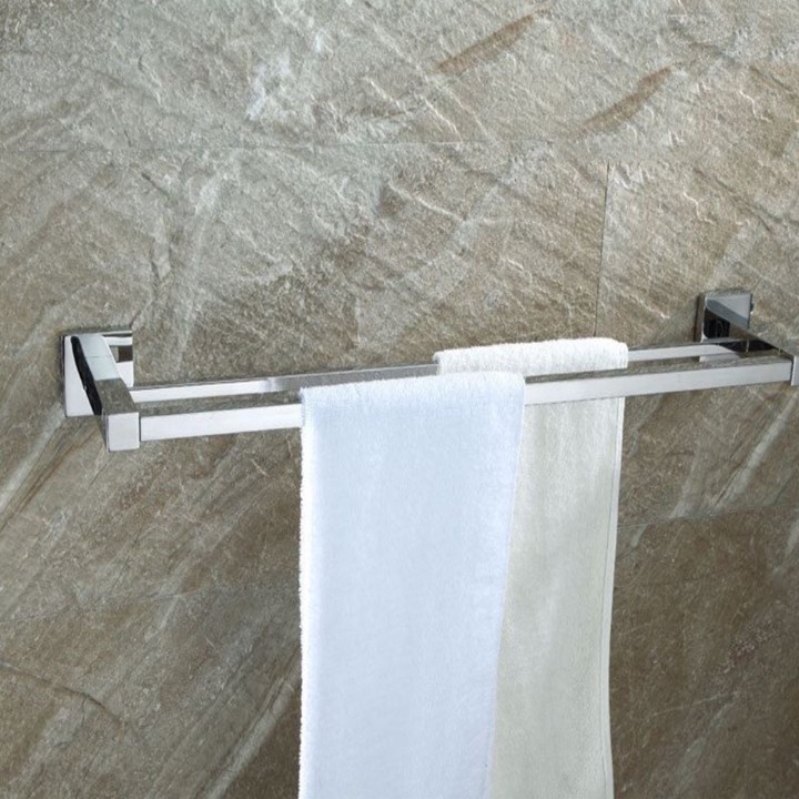 Giá treo khăn tắm Inox SUS 304 – Thanh vắt khăn phòng tắm (Trụ vuông)