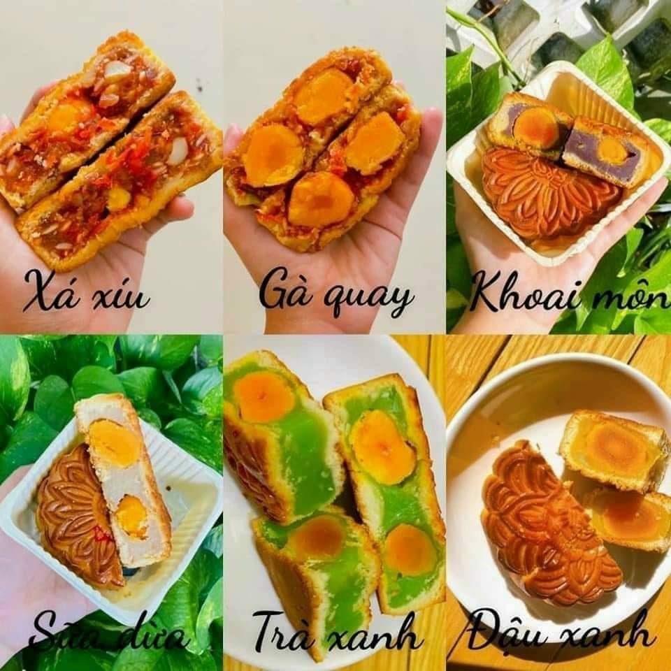 TÂN DÂN LỢI- BÁNH TRUNG THU BÁNH NƯỚNG - 1 Bánh Nướng 2 Trứng 200g - KÈM HỘP BIẾU