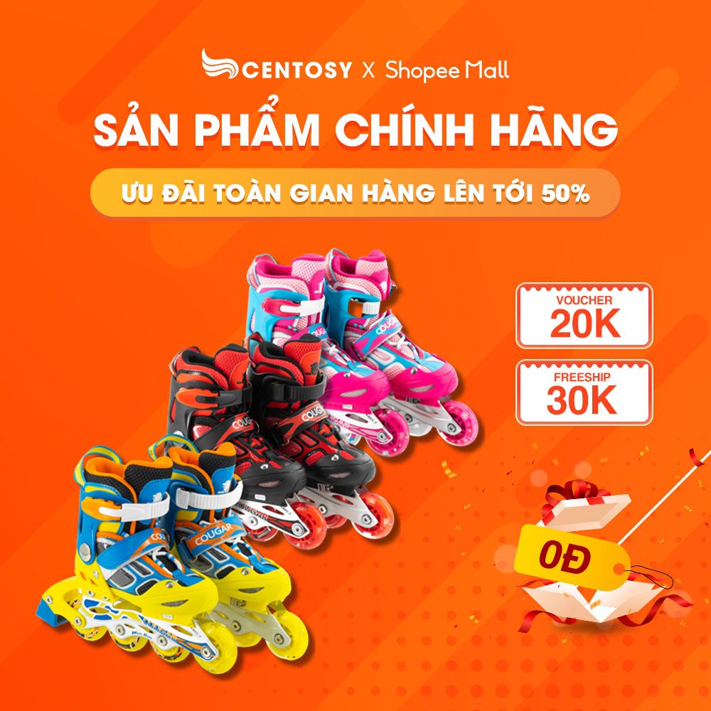 Giày Patin Trẻ Em  Cougar 835LSG - Có Bánh Phát Sáng, Phanh An Toàn