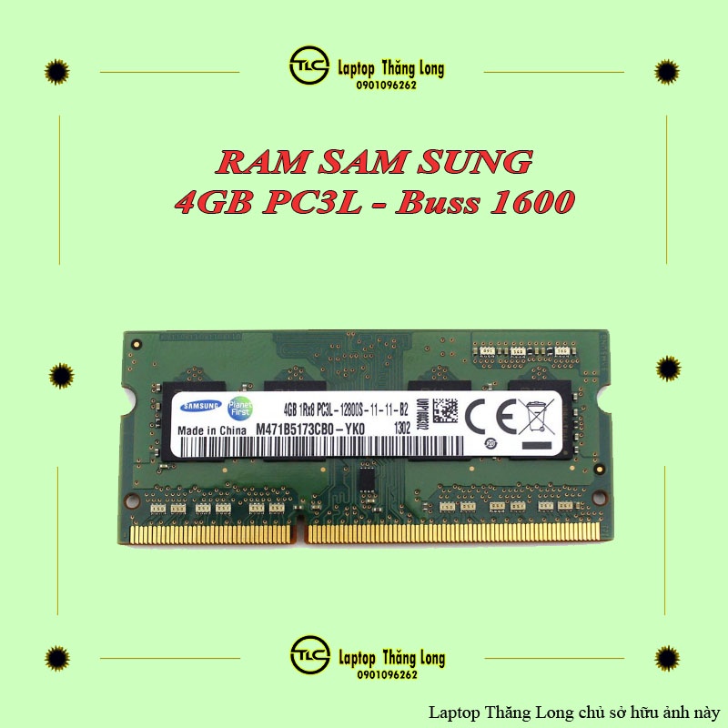 Ram Laptop 4GB DDR3 hoặc DDR3L bus 1600 1333 1066 và một số loại khác, RAM tháo máy chính hãng, bảo hành 1 năm