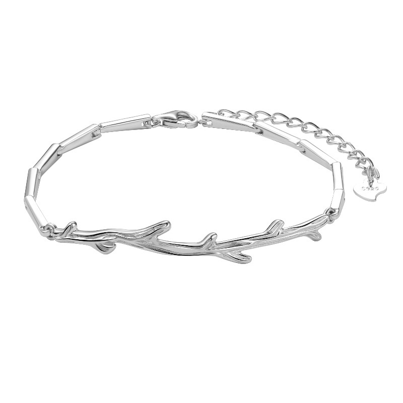 Vòng Tay Cặp Hình Nhánh Cây Đơn Giản Cá Tính Thời Trang Thích Hợp Làm Quà Valentine