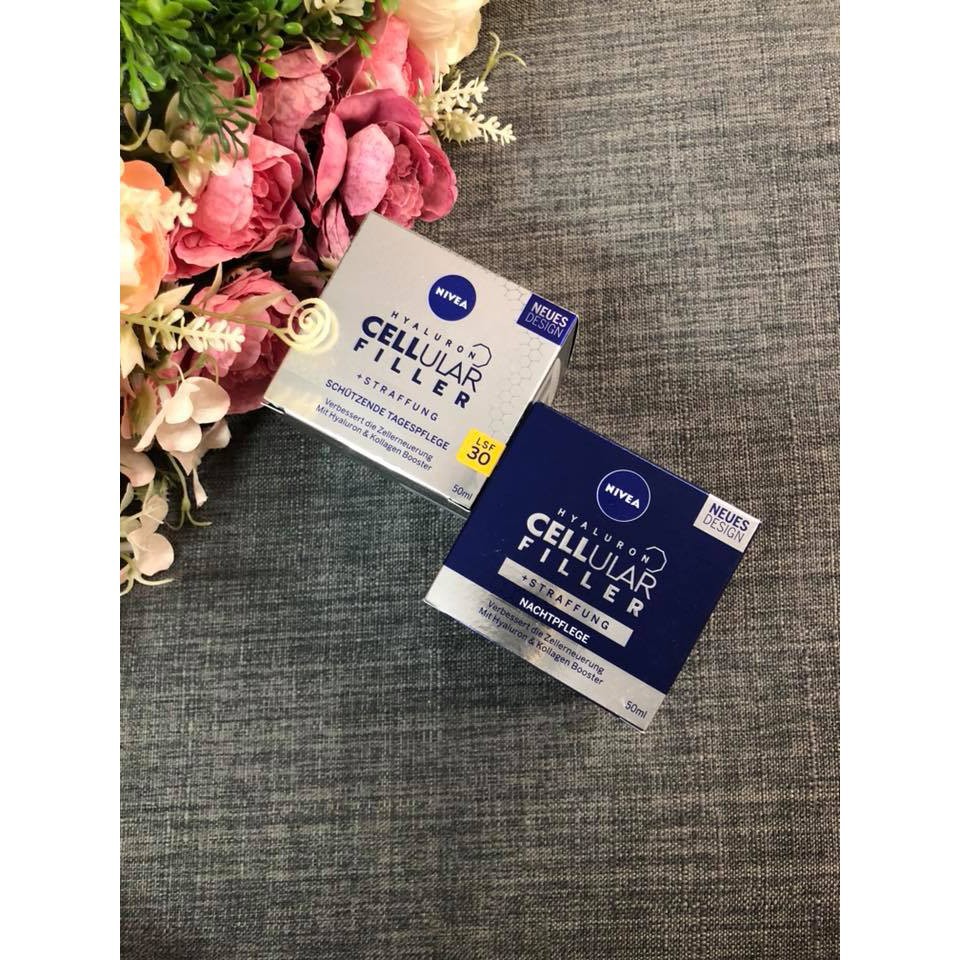 Kem dưỡng da Nivea Hyaluron CELLular Filler giúp da trở nên săn chắc mịn màng 50ML {Germany Authentic}