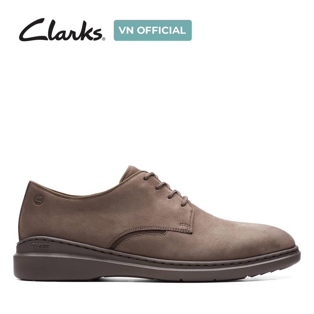 Giày buộc dây nam CLARKS Dennet Low màu Dark Taupe