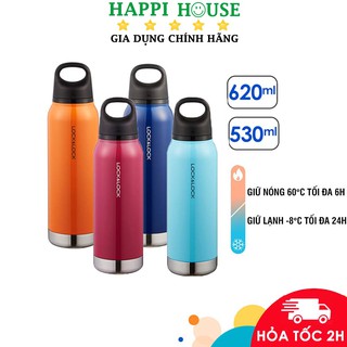 Bình giữ nhiệt lock&lock loop tumbler lhc4153 lhc4154 530ml, 620ml - ruột bình bằng thép không gỉ inox304 - happi house