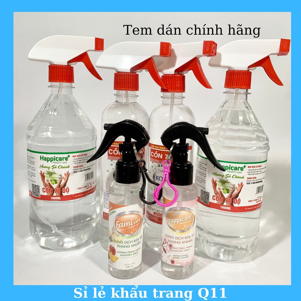 Cồn xịt sát khuẩn 70 độ, 90 độ dạng bình xịt phun sương có hương thơm tự nhiên dùng để xịt sát khuẩn tay và cơ thể.