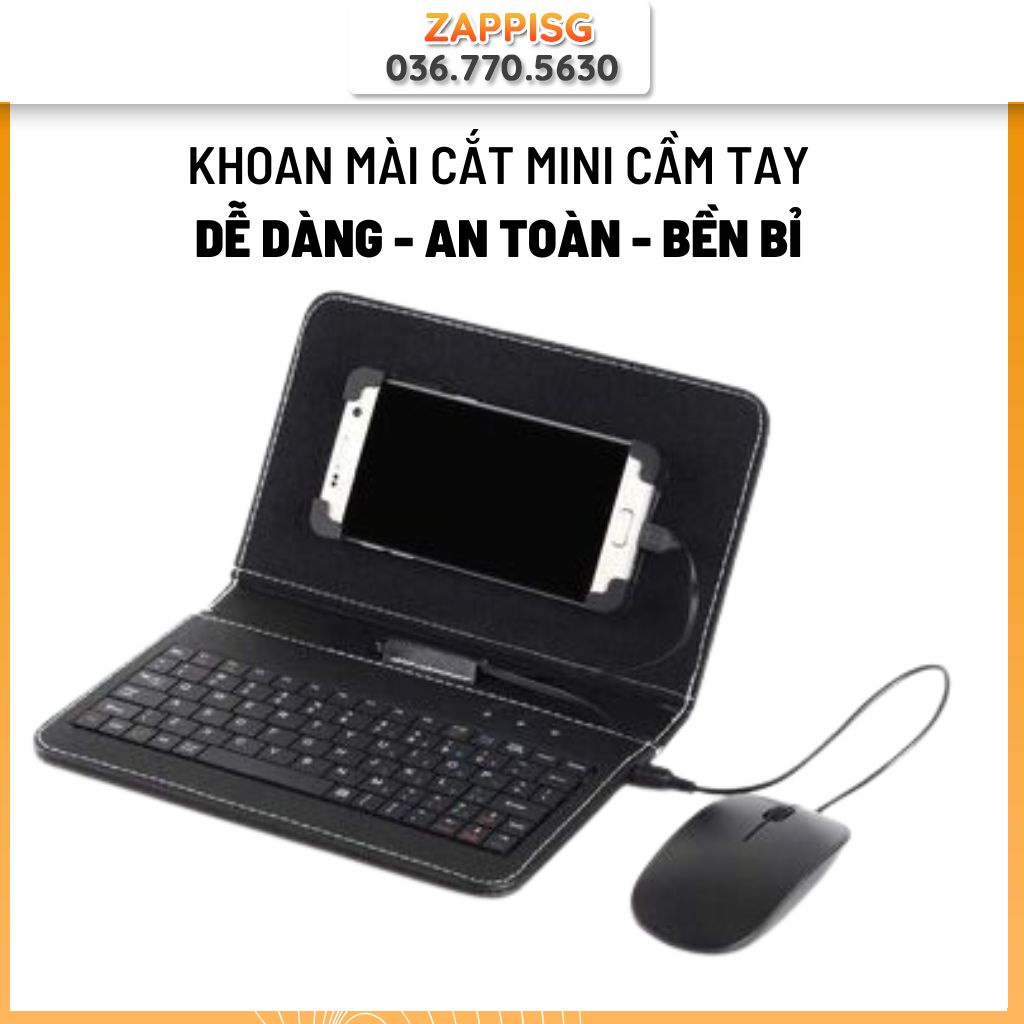 Bàn Phím Rời Điện Thoại,Combo bao da bàn phím kèm chuột cho điện thoại, máy tính bảng từ 4.5-8 inch có thể lướt wed
