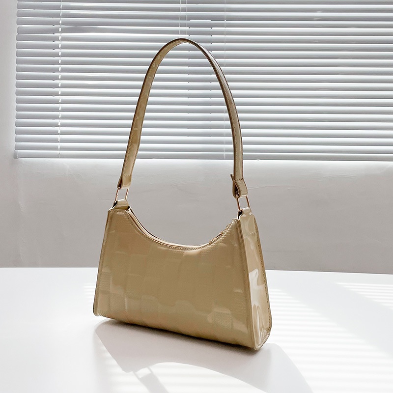 Túi Đeo Vai Màu Trơn Họa Tiết Ca Rô Phong Cách retro Thời Trang Mùa Xuân 2022