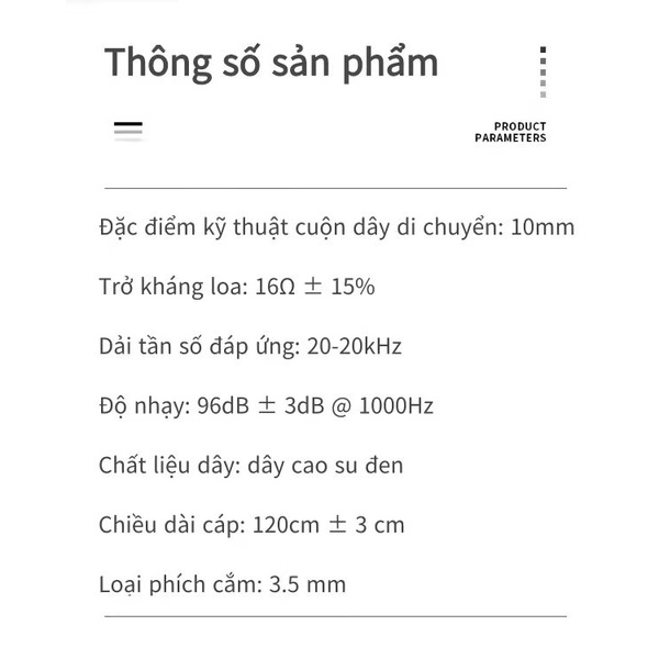 Tai nghe in-ear có dây 3.5mm bao quanh thiết kế tai Nút tai nghe nhạc thể thao âm trầm nặng HIFI
