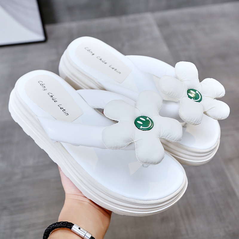 💗 Dép Nữ Đế Dày Thời Trang💗  Dép Đế Cao  Đính Hoa Thời Trang Xinh Xắn Cá Tính Cho Nữ