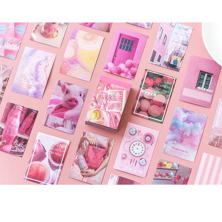 Sticker đóng cuốn phong cảnh/ thiên nhiên trang trí đa dụng 50 tấm