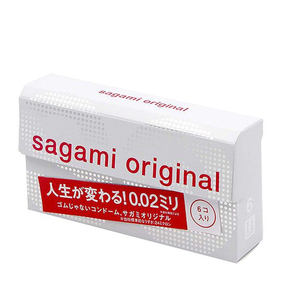 Bao cao su siêu mỏng hộp 6 chiếc Sagami Original 0.02