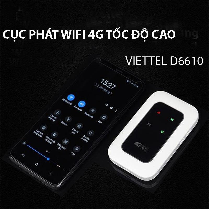 BỘ PHÁT WIFI 4G VIETTEL D6610 TỐC ĐỘ CỰC ĐỈNH 150MB Chính Hãng Thương Hiệu Viettel