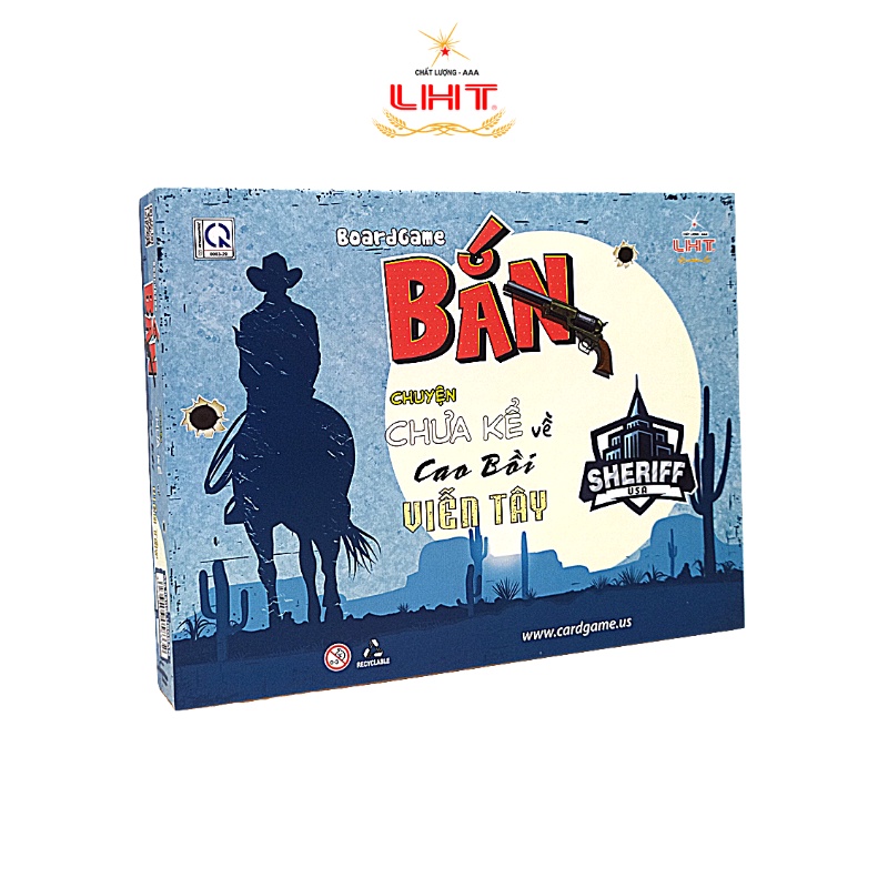 Boardgame Bắn! - Nhập vai cao bồi bắn súng, dễ chơi cho cả trẻ em và người lớn từ 4 - 7 người [Chính hãng AAA-LHT]