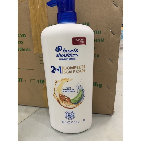 Dầu gội & xả 2 trong 1 Head & Shoulders Complete Scalp Care dành cho da đầu khô 1,18l của Mỹ