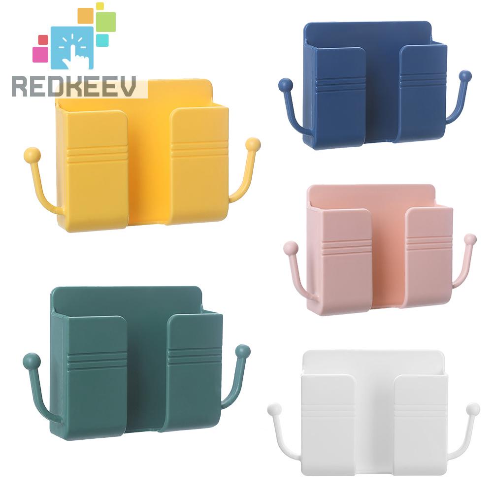 Giá giữ điện thoại giắc cắm điện điều khiển từ xa dán tường tự dính bằng nhựa gọn gàng tiện lợi