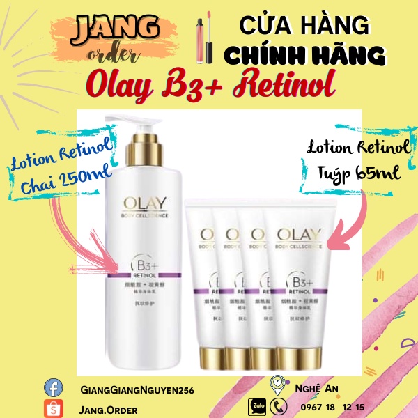 Olay Retinol Sữa dưỡng thể Olay B3+ Retinol