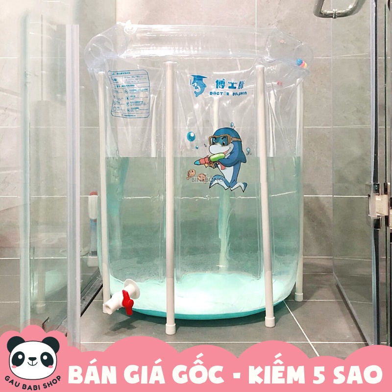 Bể bơi cho bé thành cao 80x80cm Doctor Dolphin kèm phao bơi đầy đủ phụ kiện