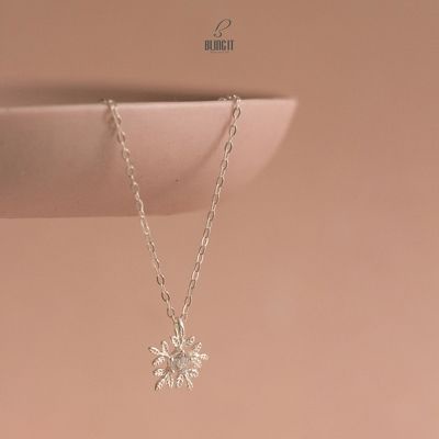 Mặt dây chuyền bạc nữ 925 BLING IT hình hoa tuyết BIMVC004 (không kèm dây)