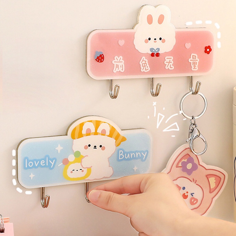 Móc Treo Đồ Dán Tường Tự Dính Kiểu Hoạt Hình Dễ Thương
