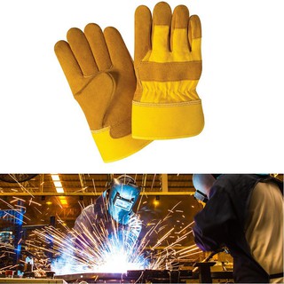 Găng tay hàn cổ ngắn, da lộn - thiết kế chuyên dụng cho thợ hàn, thợ cắt cơ khí