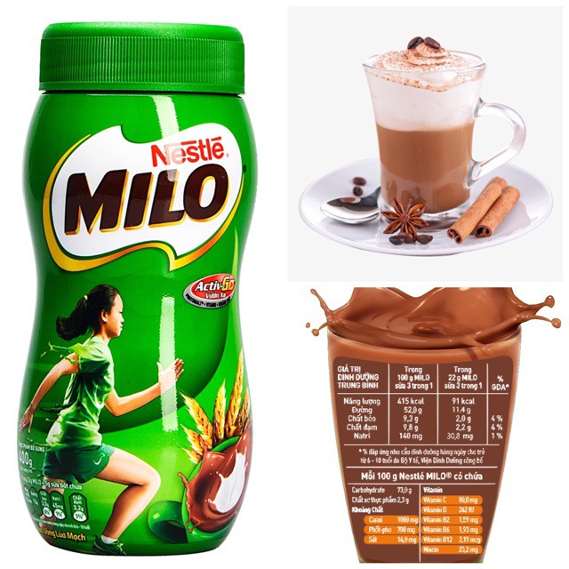 Milo Bột Sữa 3 Trong 1 Lúa Mạch Nestlé (Hộp400g)