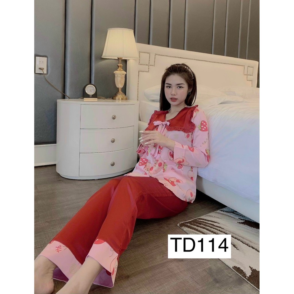 Set Đồ Bộ Nữ Pijama Tiểu Thư Tay Lửng Phối Kiểu Cực Xinh Xắn Đáng Yêu