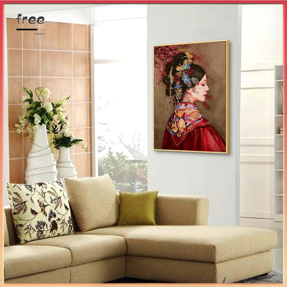 Bộ tranh đính đá 5D hình cô dâu tự hoàn thành